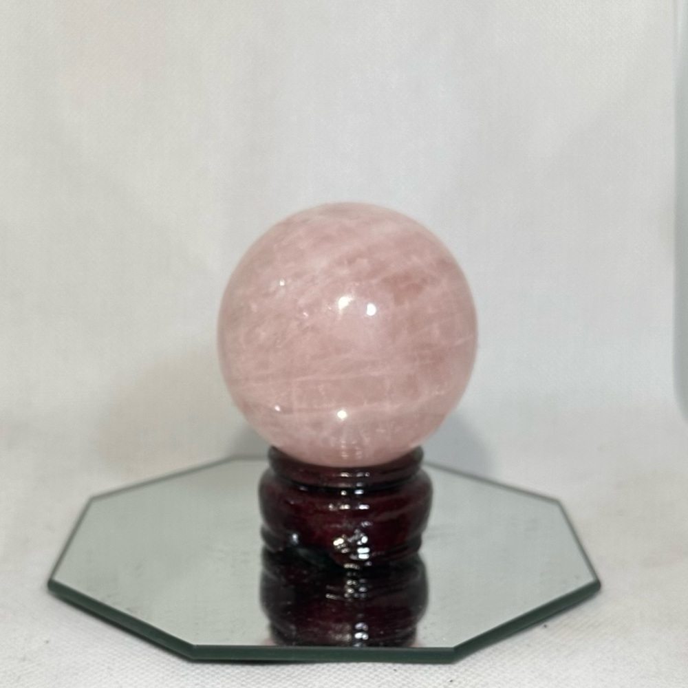Rose Quartz Sphere with stand